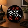 Reloj de pared digital LED LEAN fecha temperatura humedad alarma mando a distancia 25 cm