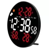 Reloj de pared digital LED LEAN fecha temperatura humedad alarma mando a distancia 25 cm