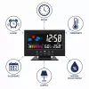 Reloj digital LEAN con termómetro e higrómetro de interior estación meteorológica LED