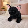 Peluche LEAN TOYS bulldog francés negro 22 cm