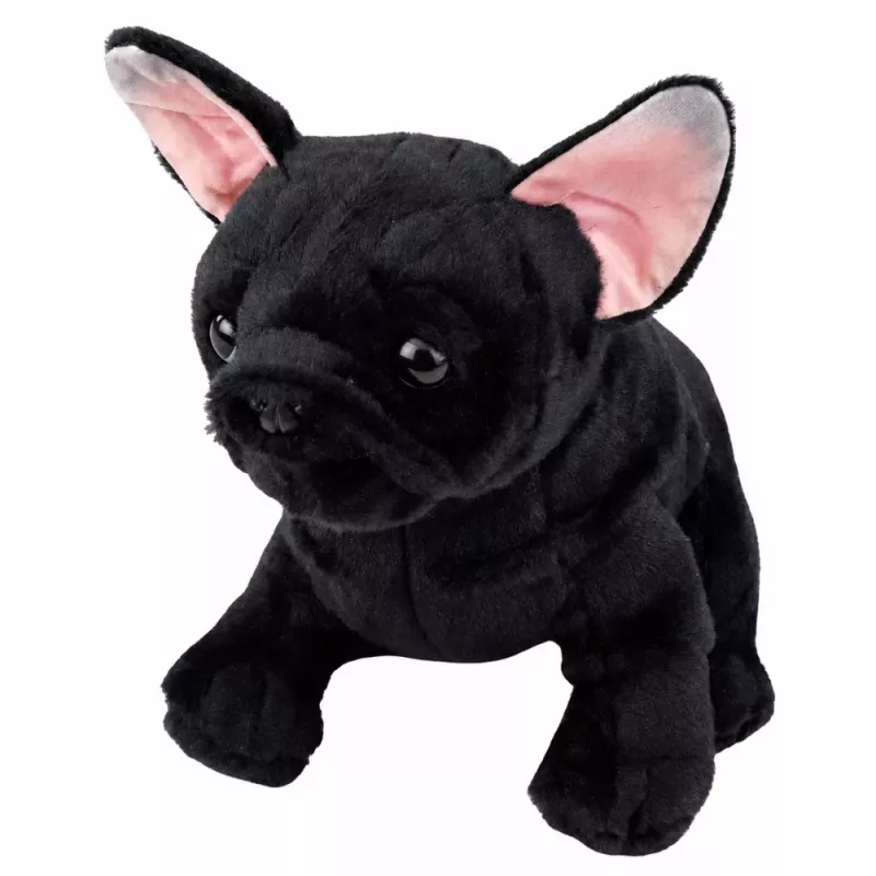 Peluche LEAN TOYS bulldog francés negro 22 cm