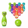 Bolos LEAN TOYS con caras sonrientes juego educativo para niños deporte de habilidad 10 piezas