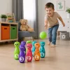 Bolos LEAN TOYS con caras sonrientes juego educativo para niños deporte de habilidad 10 piezas