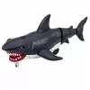 Tiburón RC LEAN TOYS con mando a distancia, mueve la cola, luces, efecto humo, negro