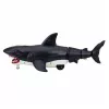Tiburón RC LEAN TOYS con mando a distancia, mueve la cola, luces, efecto humo, negro
