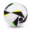 Balón de fútbol de entrenamiento LEAN TOYS para césped natural, blanco con estampado, talla 5 (22 cm)
