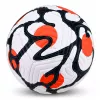 Balón de fútbol de entrenamiento LEAN TOYS para campos de césped, blanco y naranja, 22 cm, talla 5