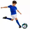 Balón de fútbol de entrenamiento LEAN TOYS para campos de césped, negro y azul, 22 cm, talla 5