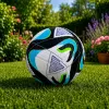 Balón de fútbol de entrenamiento LEAN TOYS para campos de césped, negro y azul, 22 cm, talla 5