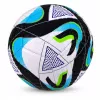 Balón de fútbol de entrenamiento LEAN TOYS para campos de césped, negro y azul, 22 cm, talla 5