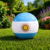 Balón de fútbol de entrenamiento LEAN TOYS para campo de césped, colores Argentina, 22 cm, talla 5