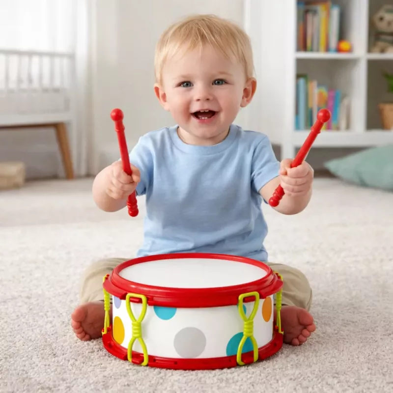 Instrumentos musicales para niños LEAN TOYS tambor sonajas pandereta castañuelas