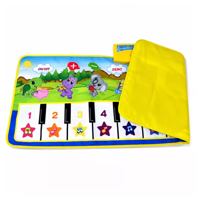 Juguete educativo LEAN TOYS alfombra musical piano animales instrumentos sonidos 100x36 cm