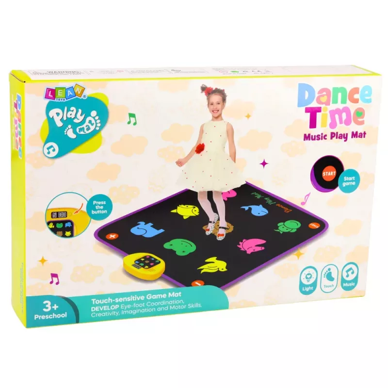 Alfombra de baile musical Animal LEAN TOYS 5 modos 3 niveles de dificultad luces