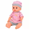 Muñeca bebé interactiva LEAN TOYS con función pipí, cochecito, cuna y accesorios set 3 en 1
