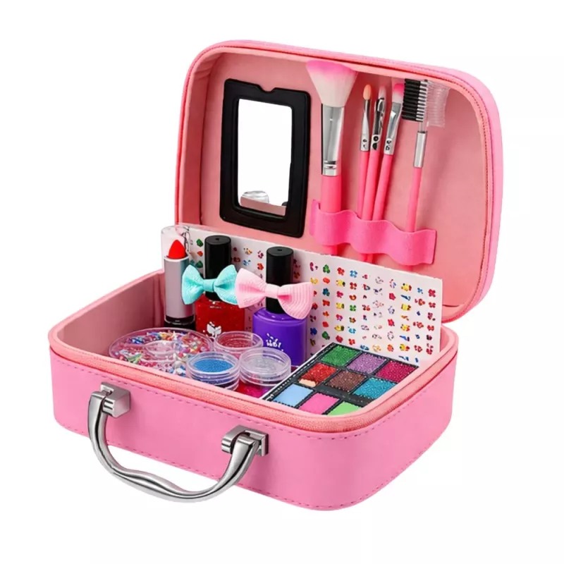 Set de belleza LEAN TOYS bolsa de cosméticos para niños accesorios de uñas secador 20 piezas