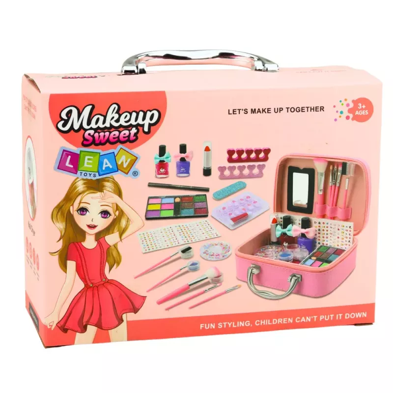 Set de belleza LEAN TOYS bolsa de cosméticos para niños accesorios de uñas secador 20 piezas