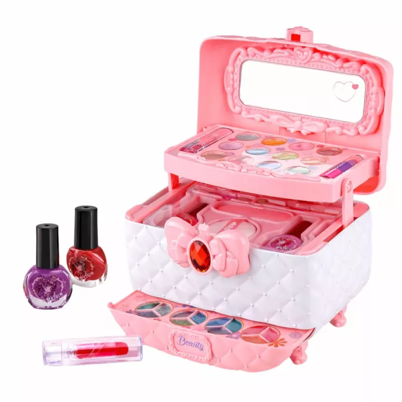 Set de belleza LEAN TOYS para maquillaje y uñas maletín de cosméticos para niños