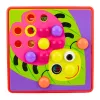 Puzzle de mosaico de botones LEAN TOYS puzzle geométrico creativo setas 46 uds.