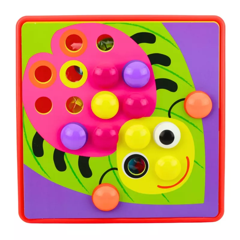 Puzzle de mosaico de botones LEAN TOYS puzzle geométrico creativo setas 46 uds.