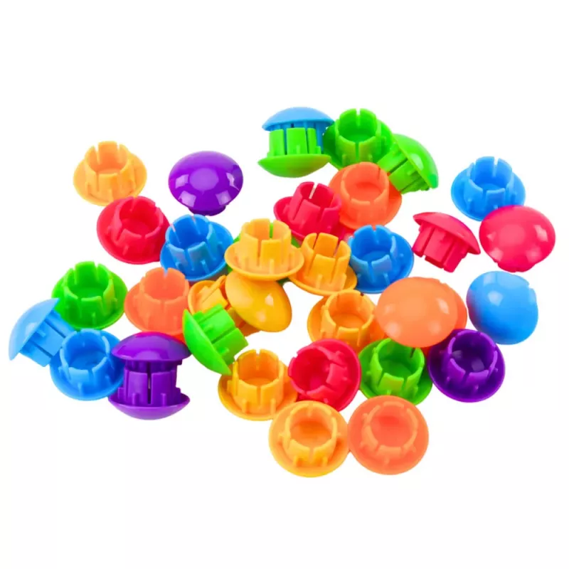 Puzzle de mosaico de botones LEAN TOYS puzzle geométrico creativo setas 46 uds.