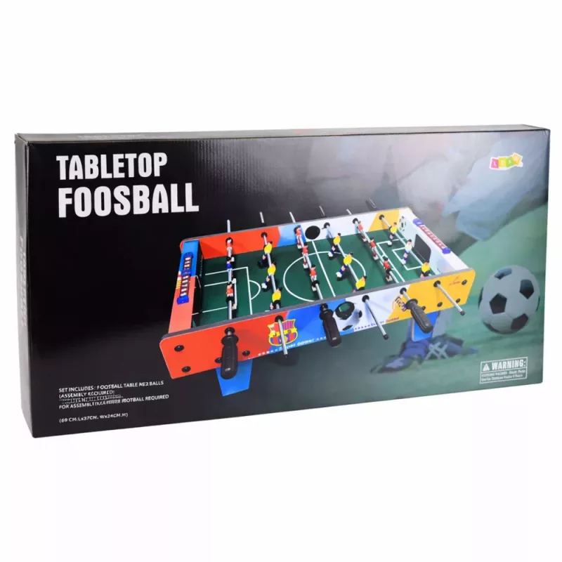 LEAN TOYS Mini futbolín juego de habilidad mesa 2 balones fútbol 69 cm