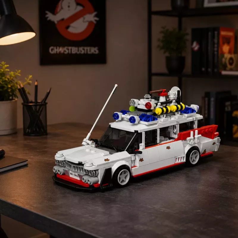 LEAN TOYS Bloques de construcción coche Ghost Bus blanco 631 piezas