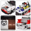 LEAN TOYS Bloques de construcción coche Ghost Bus blanco 631 piezas