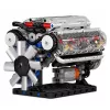 LEAN TOYS Bloques de construcción motor V8 modelo mecánico con pistones móviles, 552 piezas