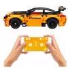 LEAN TOYS Coche RC teledirigido bloques de construcción naranja 545 uds.