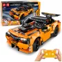 LEAN TOYS Coche RC teledirigido bloques de construcción naranja 545 uds.