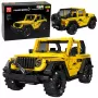 LEAN TOYS Bloques de construcción coche todoterreno Wrangler amarillo 746 piezas
