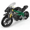 LEAN TOYS Bloques de construcción moto de carreras deportiva negra 656 uds.