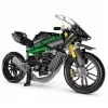 LEAN TOYS Bloques de construcción moto de carreras deportiva negra 656 uds.