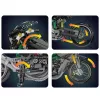 LEAN TOYS Bloques de construcción moto de carreras deportiva negra 656 uds.