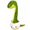 LEAN TOYS Serpiente de peluche bailarina interactiva con música y sonidos mascota verde