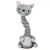 LEAN TOYS Gato de peluche bailarín juguete interactivo con música y sonidos mascota gris