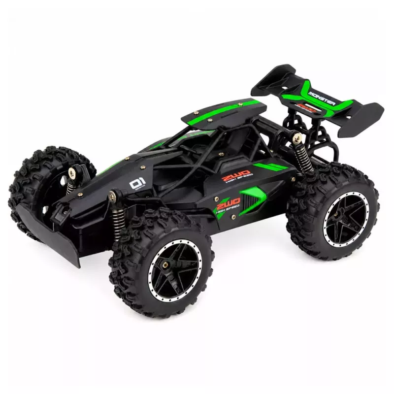 LEAN TOYS Coche RC todoterreno trepador mando a distancia negro 1:18 15 km/h