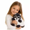 LEAN TOYS Peluche mascota mapache blanco y gris 25 cm