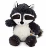 LEAN TOYS Peluche mascota mapache blanco y gris 25 cm