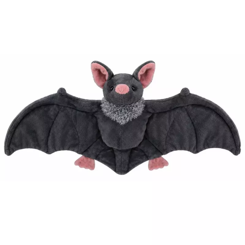 LEAN TOYS Peluche murciélago con alas plegables gris 57 cm