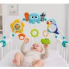 LEAN TOYS Arco sensorial con elefante para cuna, silla de coche, carrito, espejo, sonajero