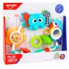 LEAN TOYS Arco sensorial con elefante para cuna, silla de coche, carrito, espejo, sonajero