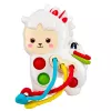 LEAN TOYS Juguete sensorial para niños pequeños llama con cordones y cuentas pop-it