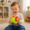 LEAN TOYS Juguete interactivo sensorial de coche abeja para niños pequeños verde
