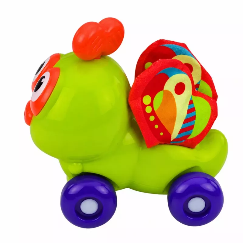 LEAN TOYS Juguete interactivo sensorial de coche abeja para niños pequeños verde