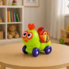 LEAN TOYS Juguete interactivo sensorial de coche abeja para niños pequeños verde