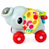 LEAN TOYS Juguete interactivo sensorial de coche elefante para niños pequeños gris