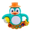 LEAN TOYS Juguete interactivo pingüino piano tambor cuentas pelota sonajero