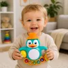 LEAN TOYS Juguete interactivo pingüino piano tambor cuentas pelota sonajero